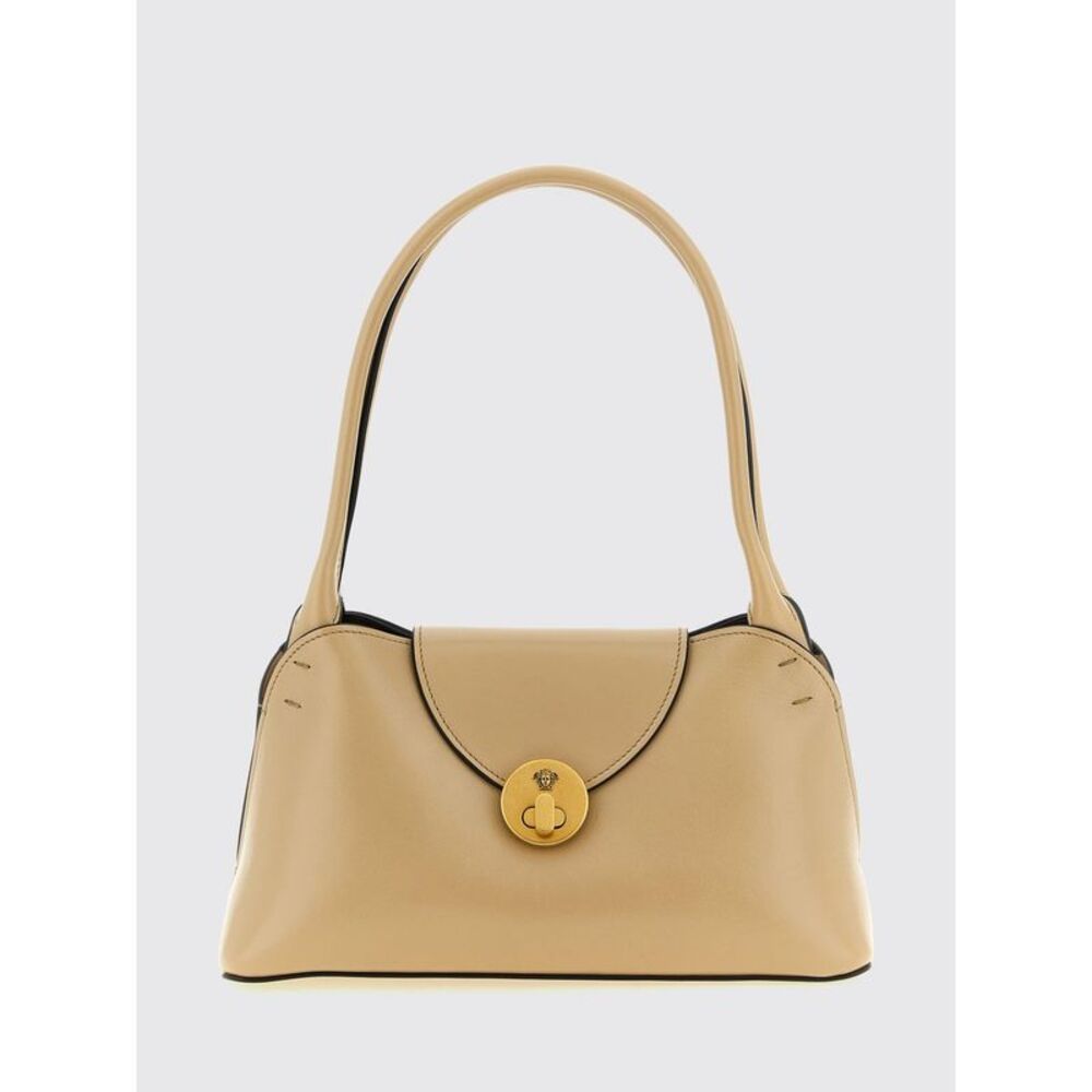 Versace Women Vivian Calfskin Leather Shoulder Bag Versace With Medusa Logo